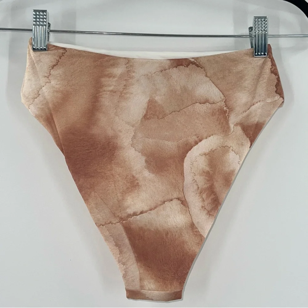 HAIGHT. NWT Mah Highleg Hotpants Bikini Bottom in Watercolor size Medium Revolve